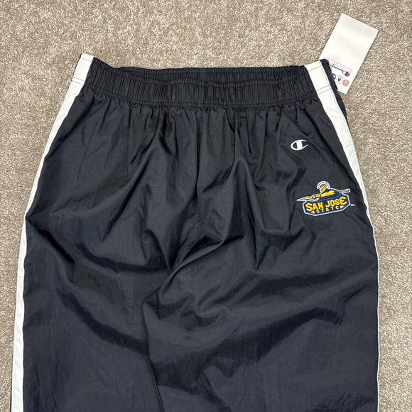 Vintage Y2K Champion San Jose State Nylon Snap Track Pants XL NWT - Picture 3 of 14